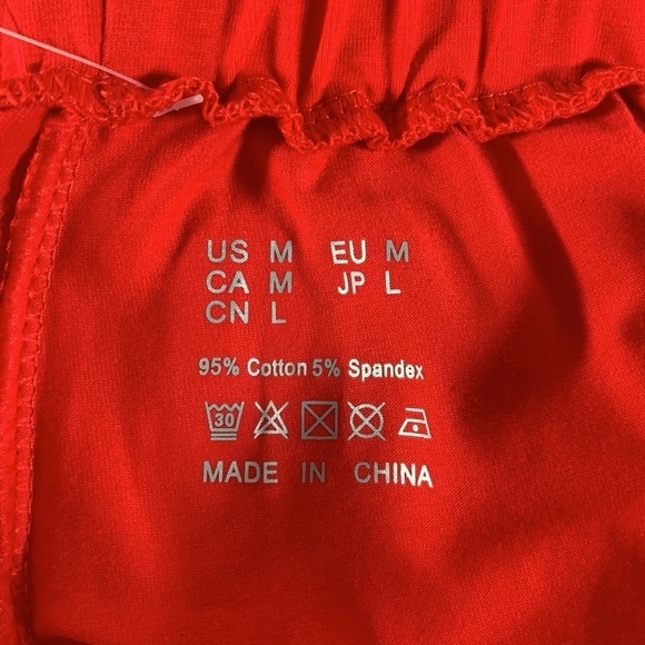 Yoga Running Workout Shorts Tankoo Athletic Elastic Waist Red - Women's size M - Picture 6 of 7